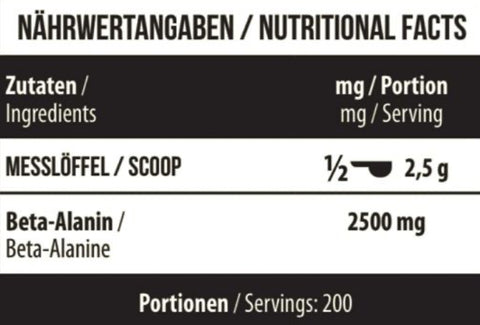 MST Beta Alanine RAW, 300g Dose, Geschmacksneutral