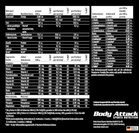 BODY ATTACK  POWER WEIGHT GAINER (1,5 kg)